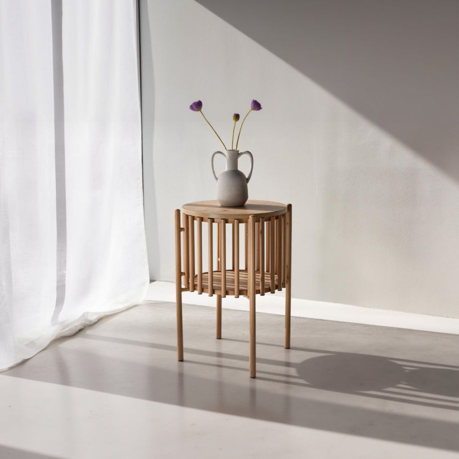 Svea Farouk ronde bijzettafel - ø45 cm - naturel