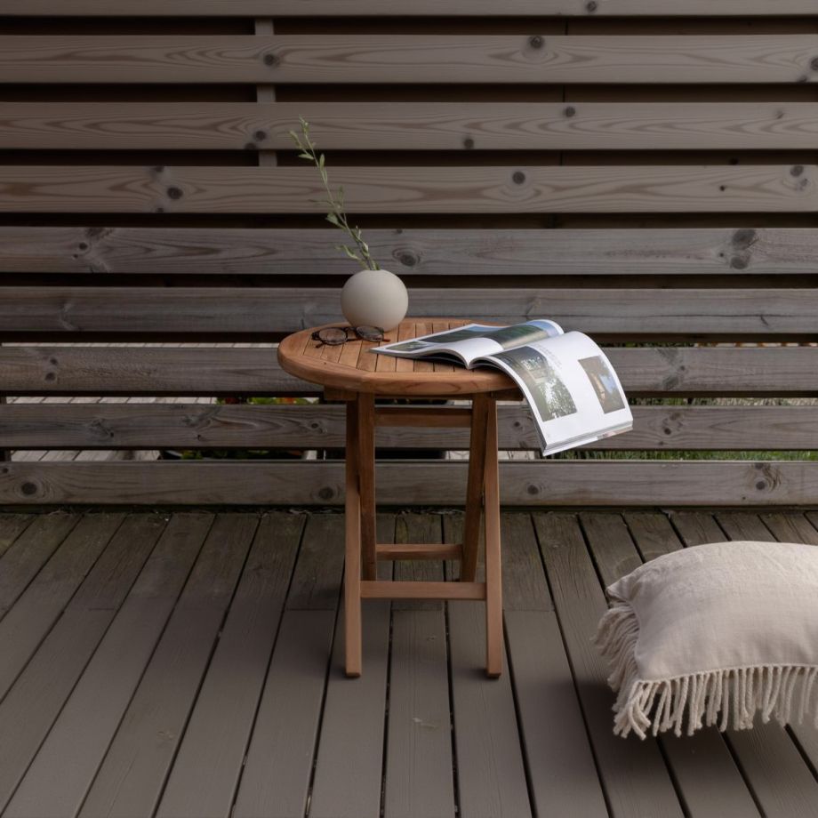 Svea Alina ronde bistrotafel - ø50 cm - teakhout - naturel