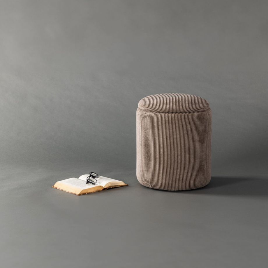 Svea Zara poef - rib - bruin