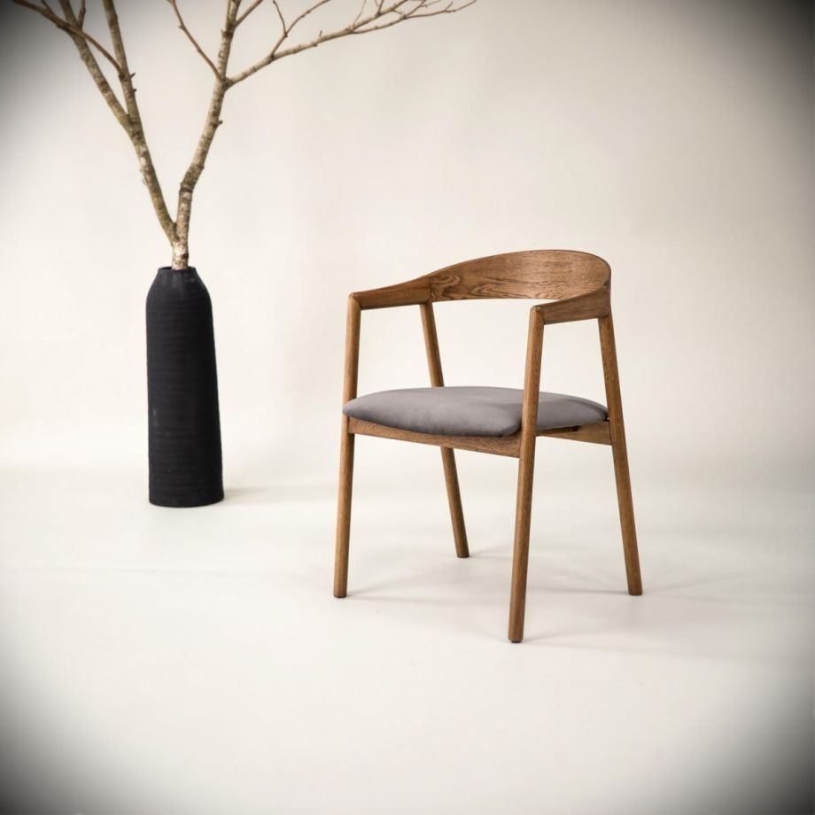 Svea Zako eetkamerstoel - eiken & velvet