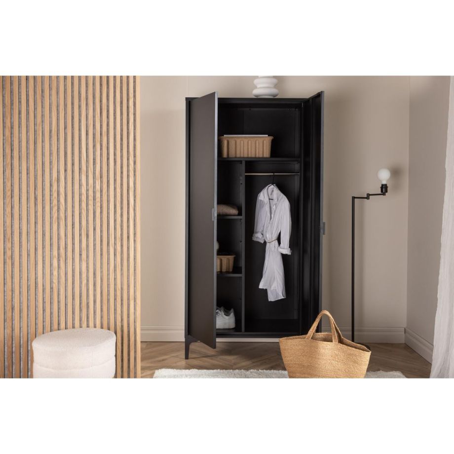 Felipe kledingkast - 183 x 85 cm - zwart