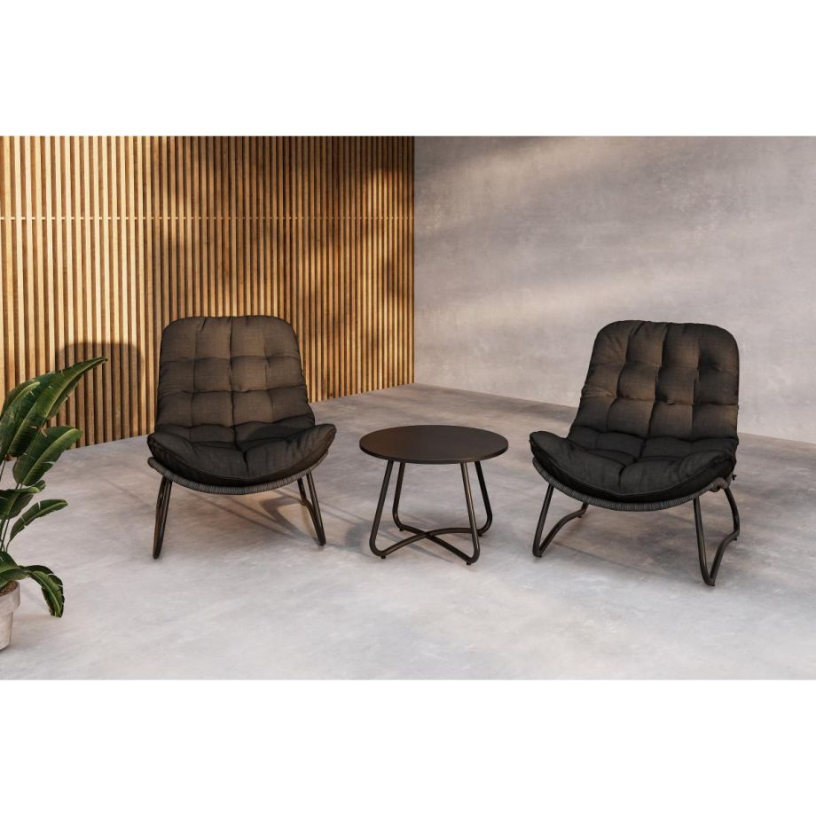 Mustafa loungeset - grijs/zwart