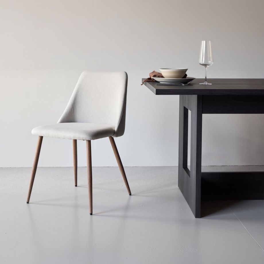 Svea Patel eetkamerstoel linnenlook