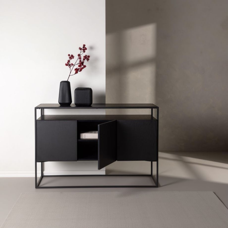 Svea Soko dressoir - 120 cm - zwart