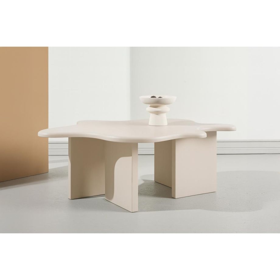 Jensen organische salontafel - 116 x 76 cm - beige