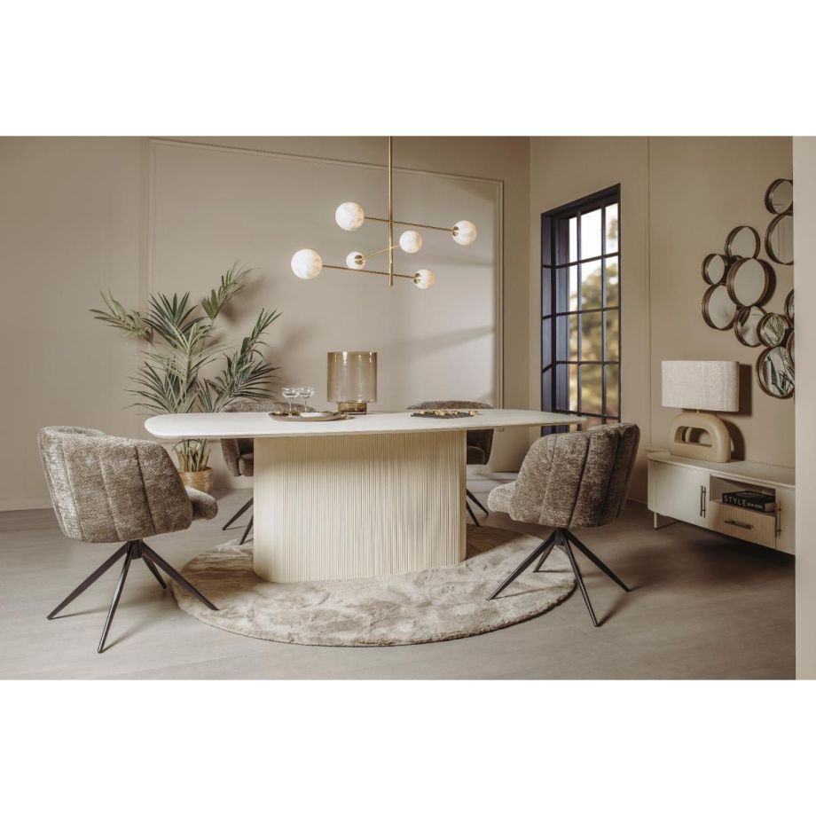 Tower Living Corbetta eettafel - 220 cm - beige