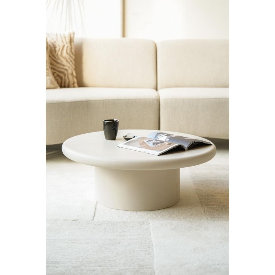 Eleonora Jade salontafel rond ø80 cm - beige