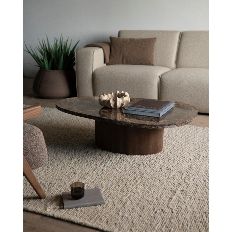 Eleonora Bradley salontafel organisch marmer - bruin