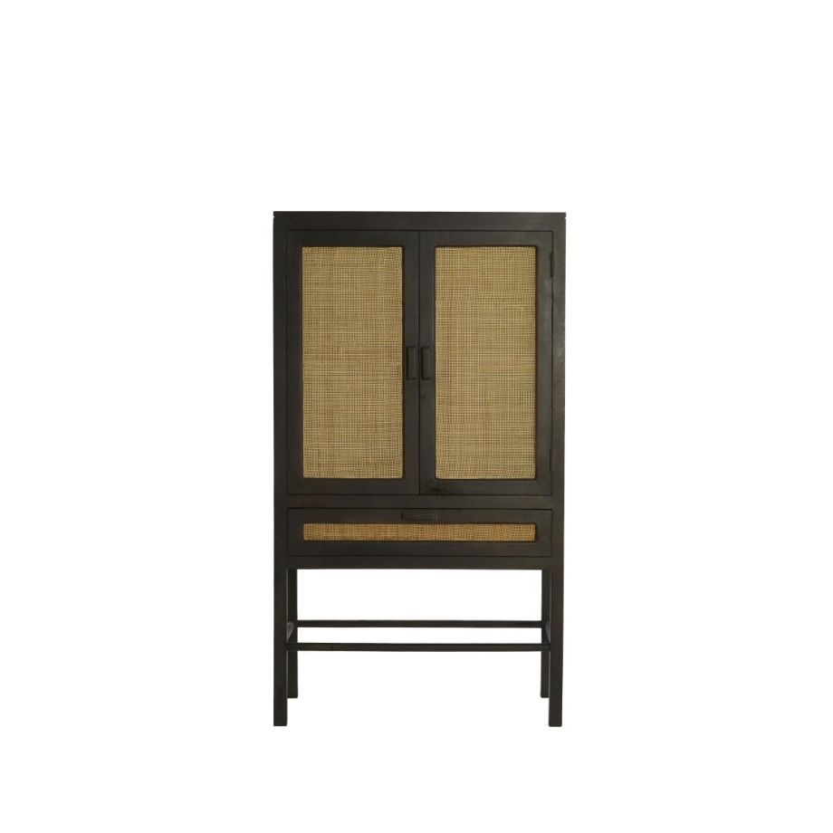 Light & Living Nipos kast met lade 90x45x160 cm - mangohout donkerbruin