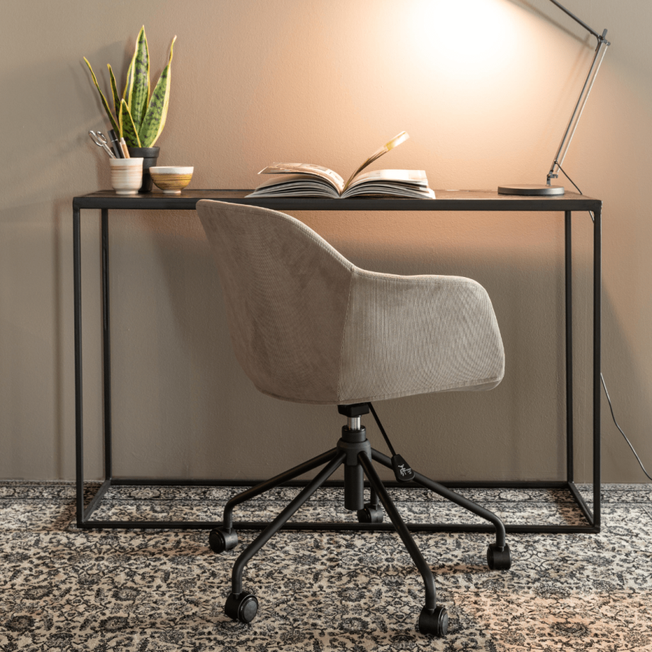 Junzo bureaustoel ribstof van het woonmerk Puur