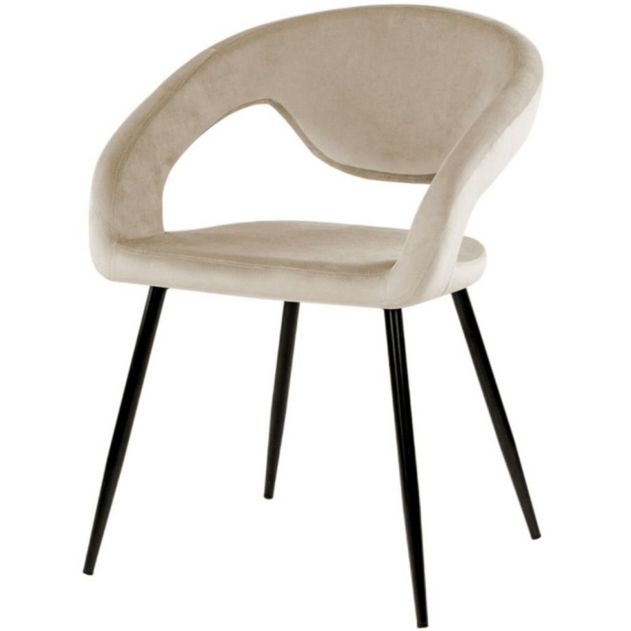 Lenn eetkamerstoel velvet van het woonmerk Kick Collection
