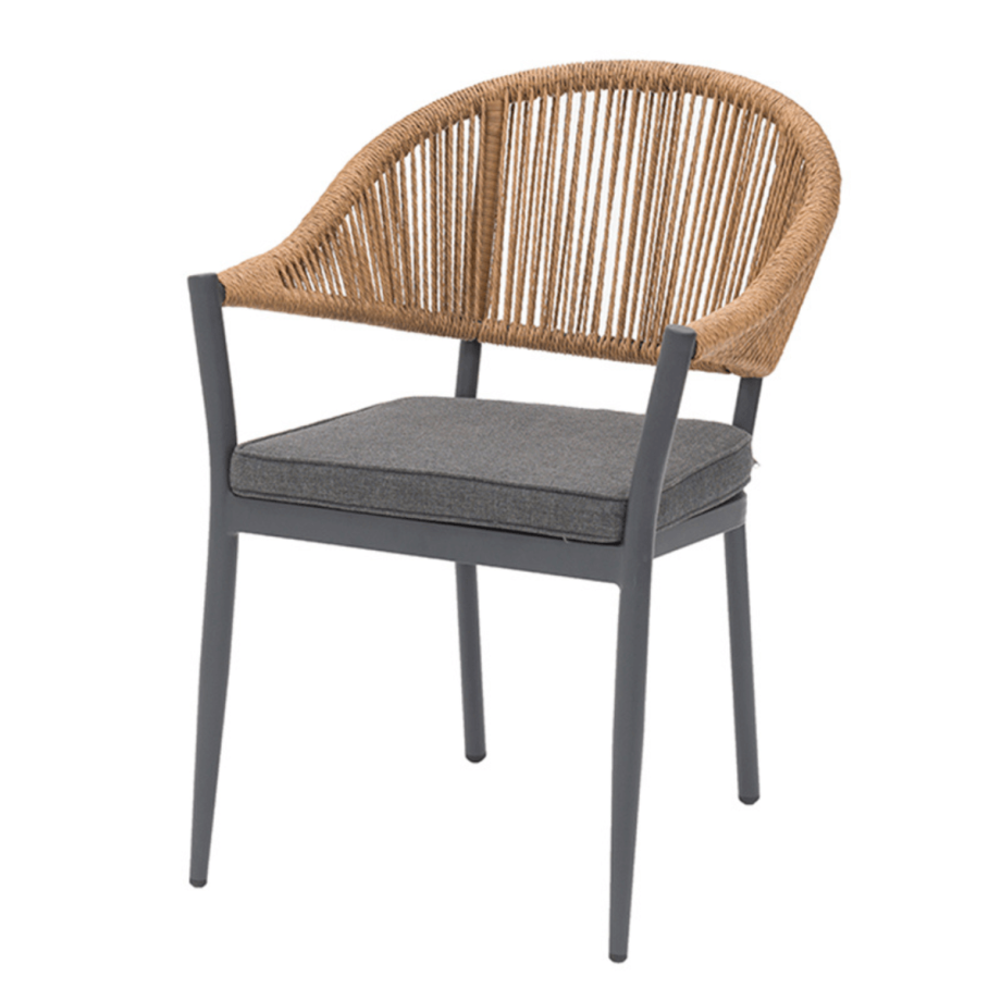 Lionelle terrasstoel aluminium naturel/grijs van het woonmerk Project Y