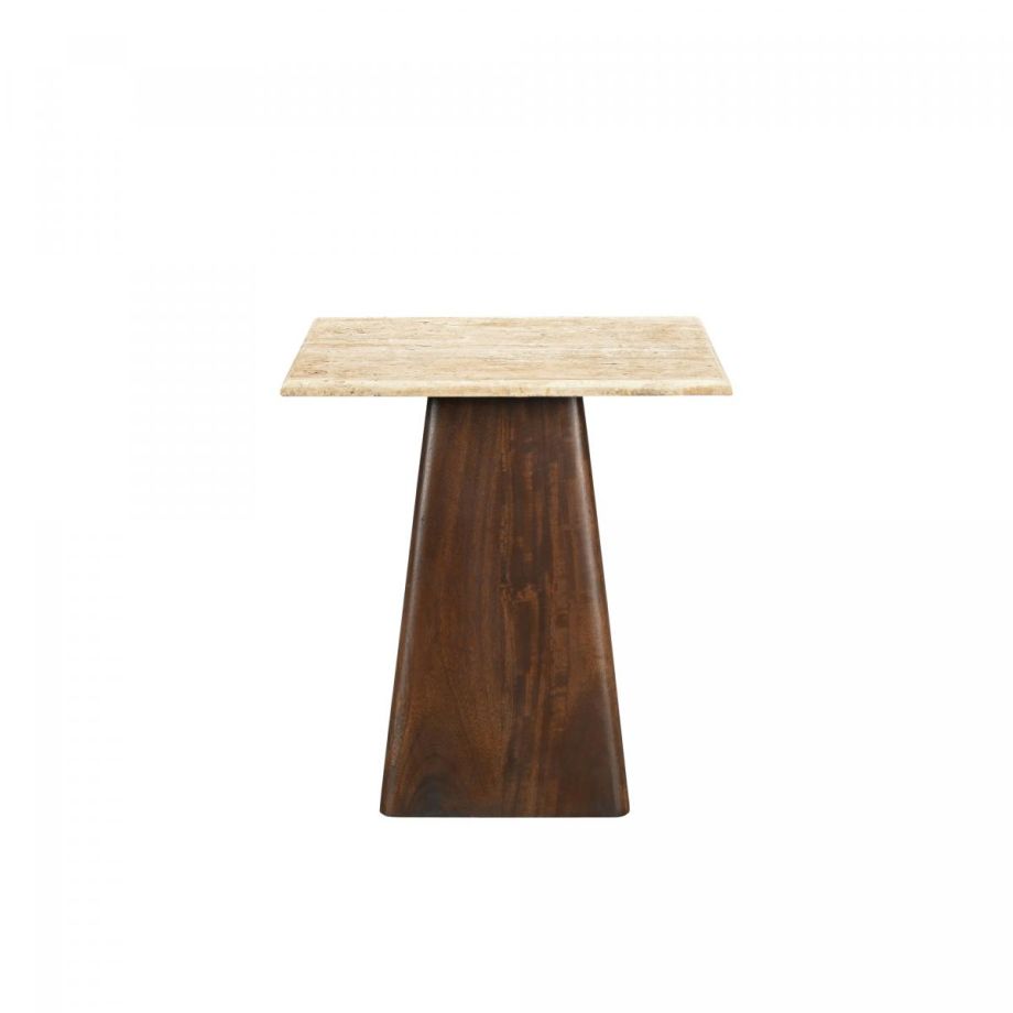 Valentino vierkante bijzettafel - 45x45 cm - beige