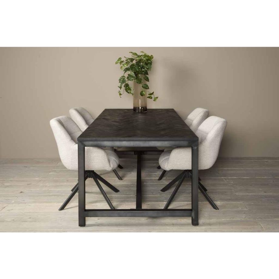 Tower Living Ziano eettafel - 220 cm - zwart