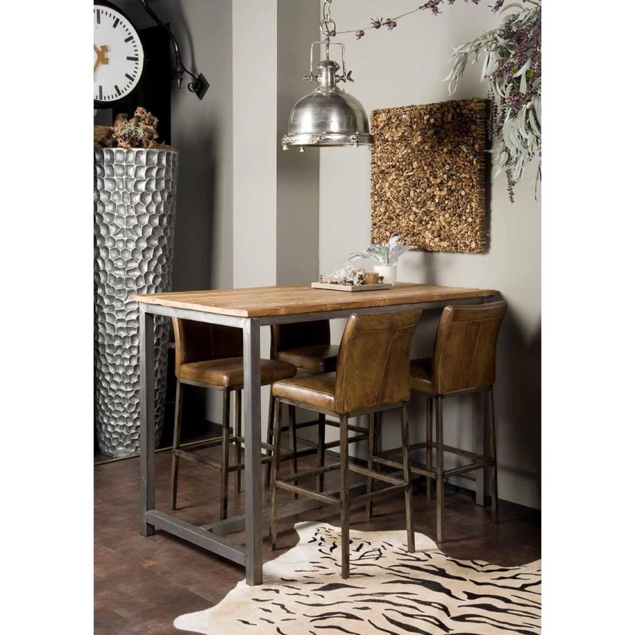 Tower Living Venetie bartafel - 160 cm - bruin