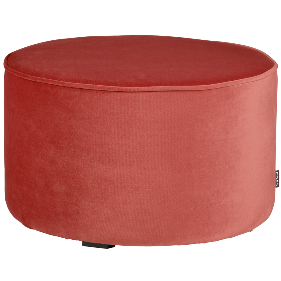 Sara poef laag fluweel