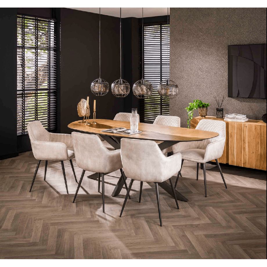 Fraaai Milan eettafel organisch 215 cm