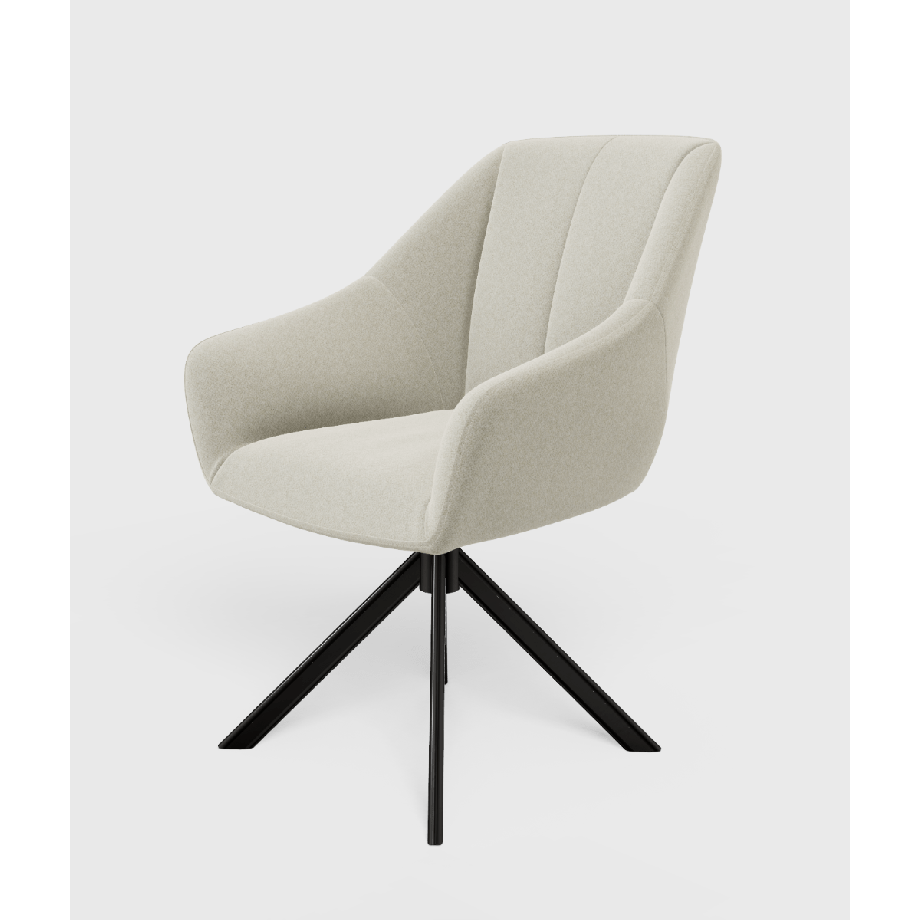 Moods Collection Madrid draaistoel - zwart Venus onderstel - Cosmo White 02