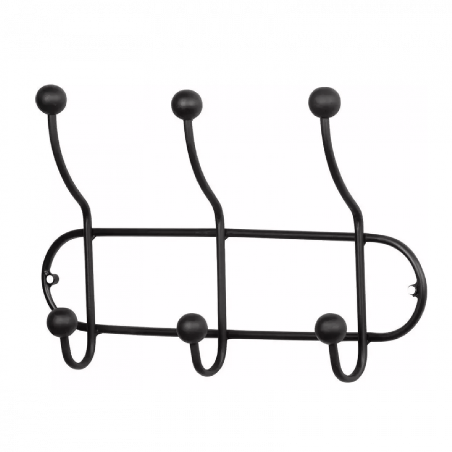 Woood Barb kapstok metaal zwart