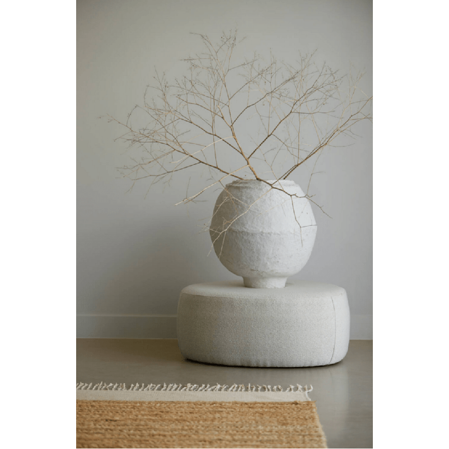 Light & Living Liberia poef 80x80x35 cm - beige