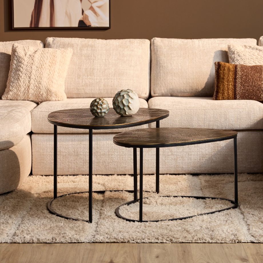 Starfurn Filou salontafel set van 2 - goud