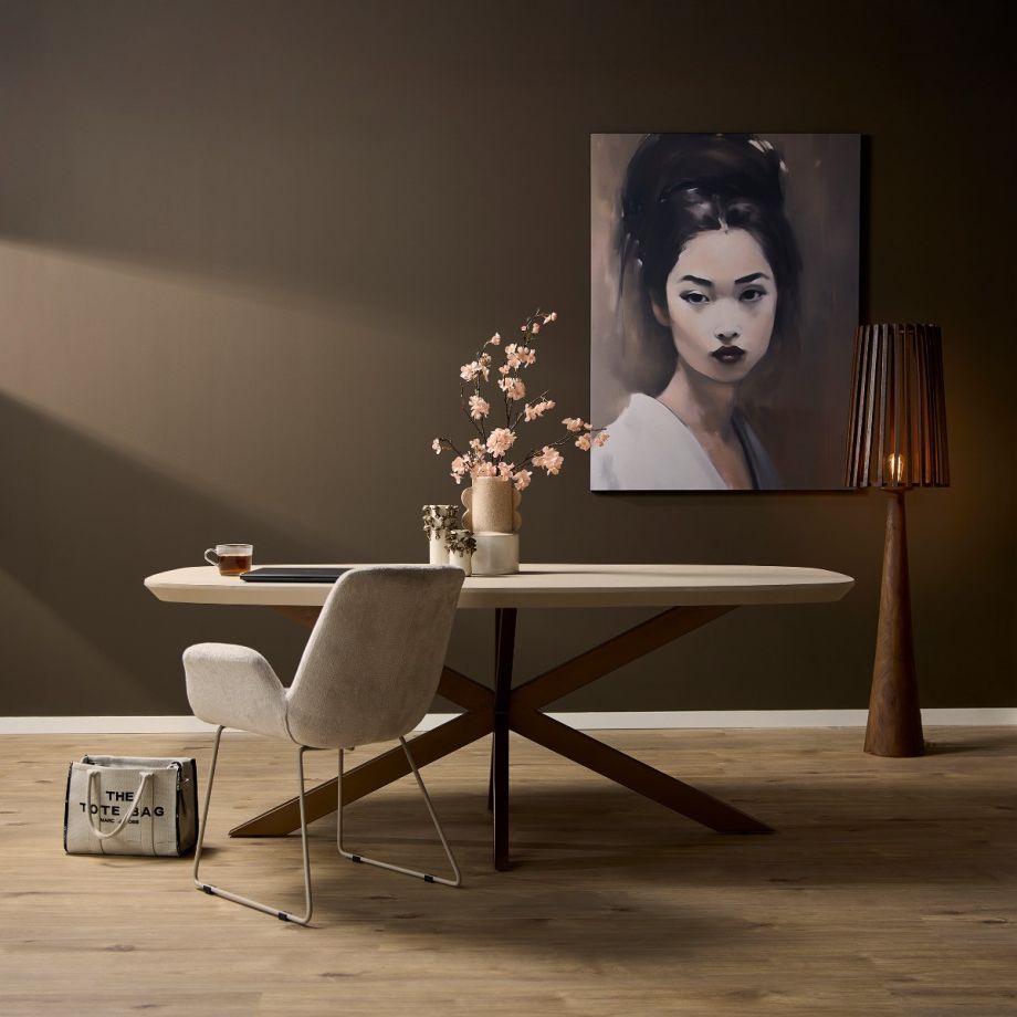 Starfurn Eettafel Madison 160 cm Deens Ovaal - zand/brons