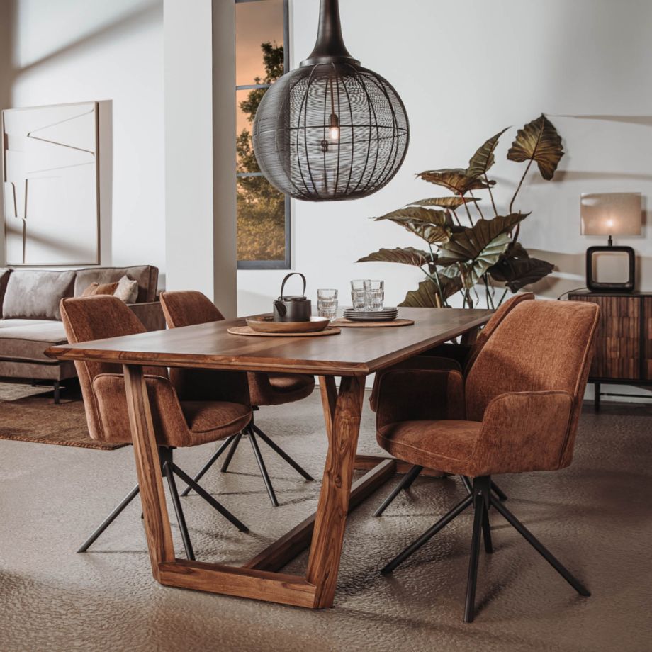 Tower Living Dimaro eettafel - 200 cm - bruin