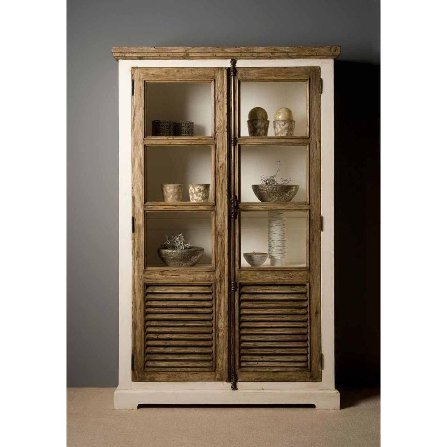 Amanda vitrinekast - 120 cm - wit