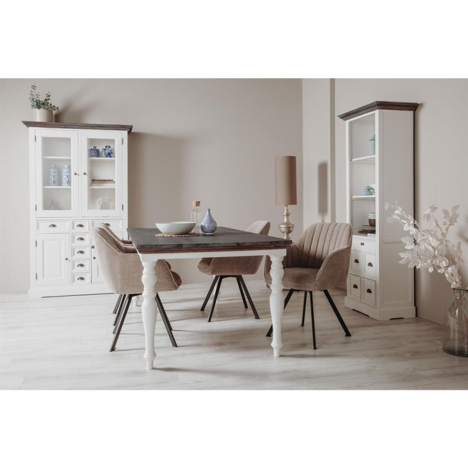 Tower Living Fleur eettafel - 240 cm sierpoot - wit