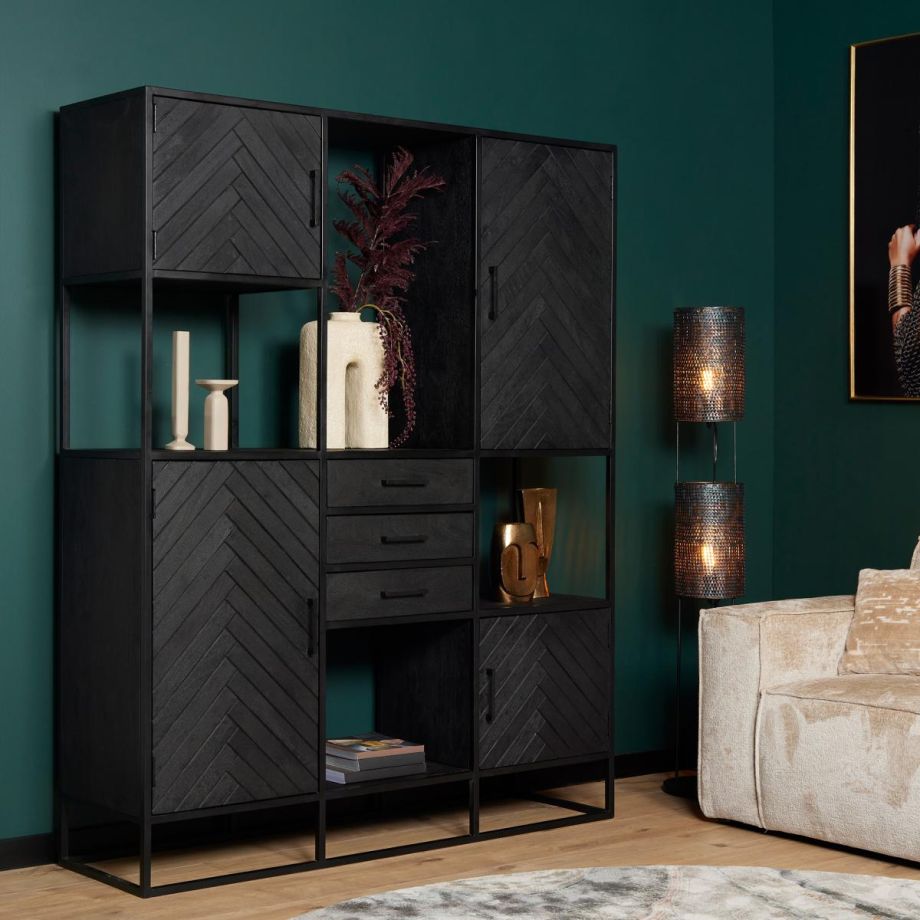 Starfurn Vakkenkast New York Supreme XXL - 160 cm - zwart