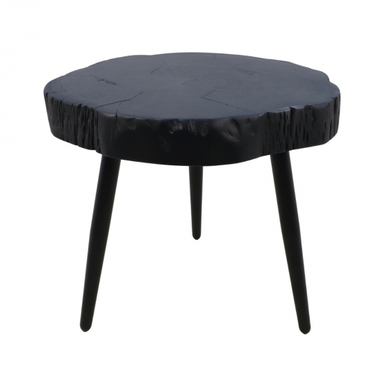 Seri ronde bijzettafel ø45x43 acaciahout zwart