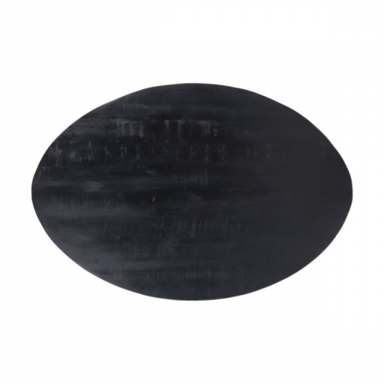 Firmat ovaal salontafelblad 120x80x4.5 mangohout zwart van het woonmerk HSM Collection