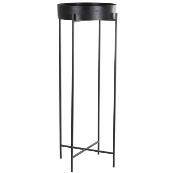 Donnelly zuil/side table zwart Ø35x100 cm van het woonmerk Light & Living