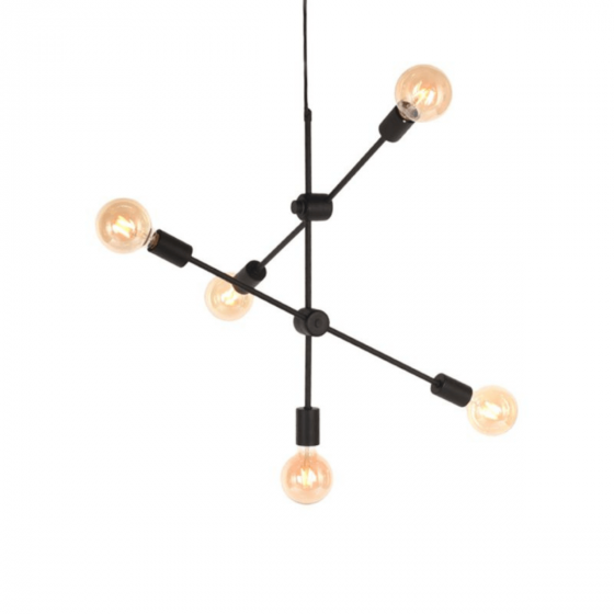 Stilo hanglamp 5L 70x70x70 cm zwart van woonmerk Label51.