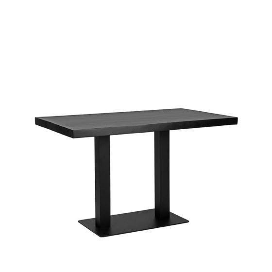 Restauranttafel 120x70x75 cm - straight edge - zwart