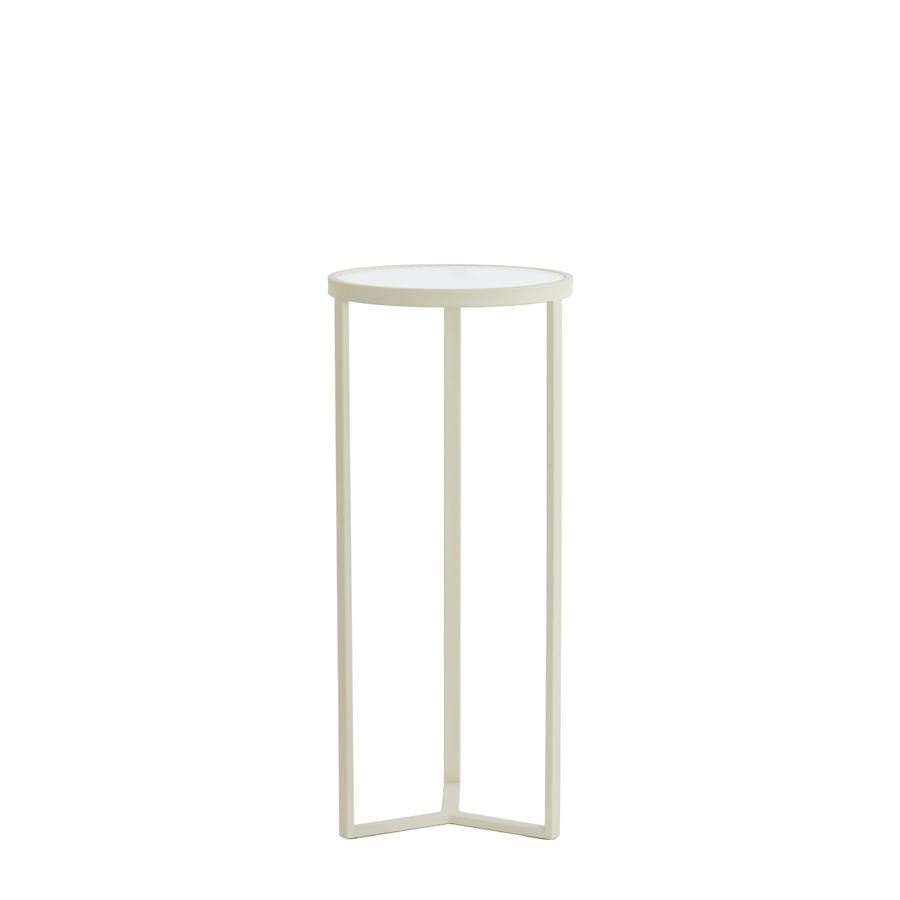 Retiro pilaar Ø35x80 cm - rib glas/crème