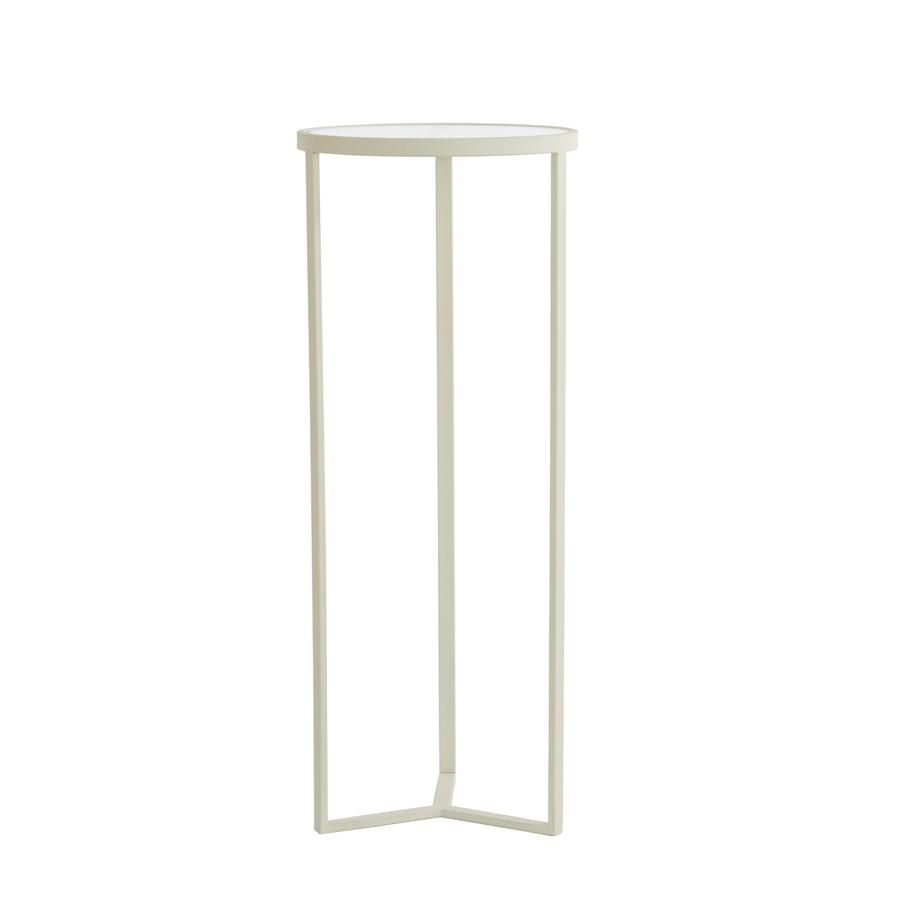 Retiro pilaar Ø40x100 cm - rib glas/crème