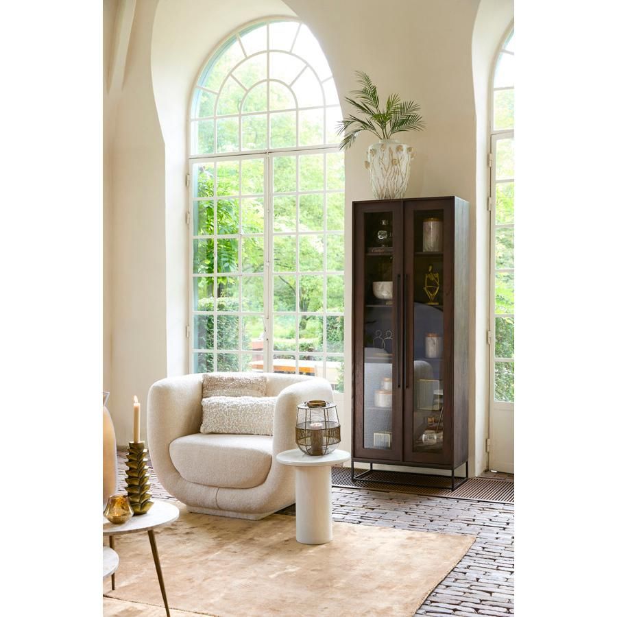 Light & Living Lilian wandkast half open 75x40x200 cm hout - bruin