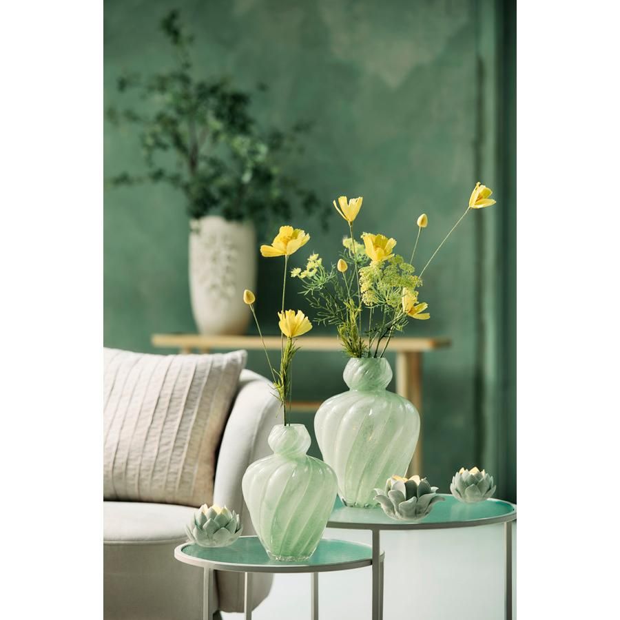 Alarba vaas ø21x30 cm glas - groen