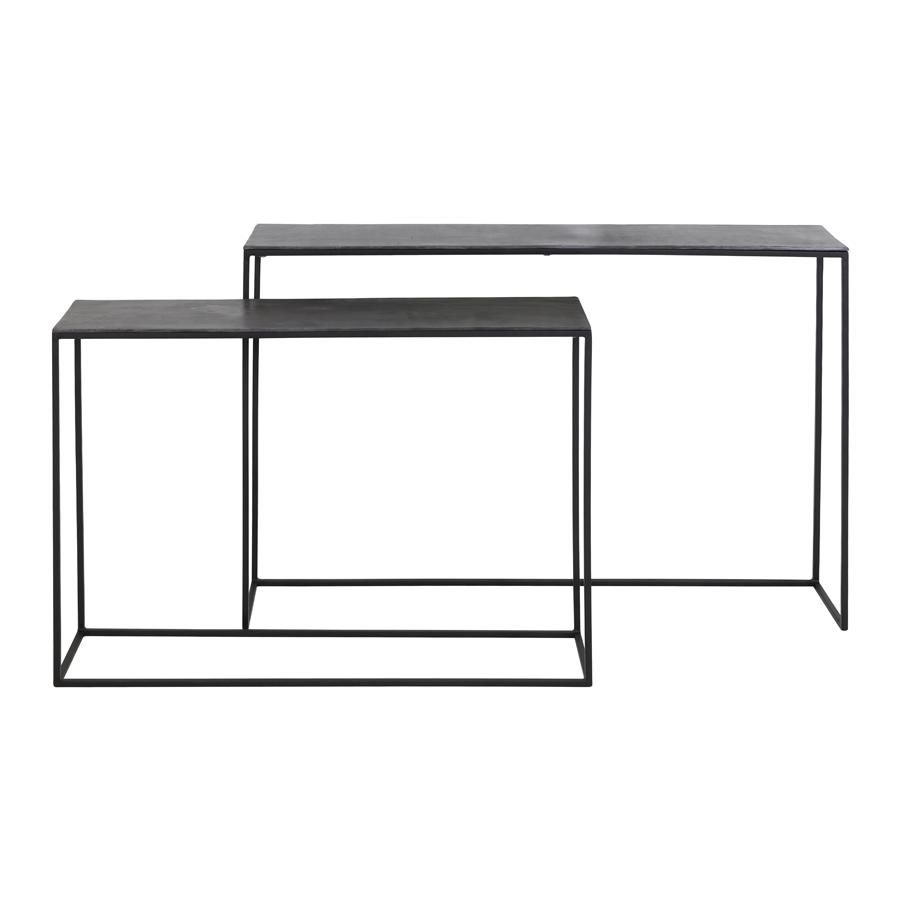 Boca sidetable set van 2 - antiek mat zwart