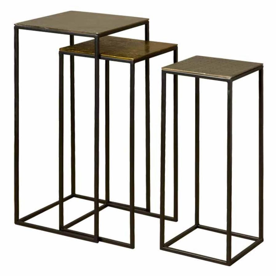 Tower Living Renew Iron bijzettafel set vanaf 25 cm - brons