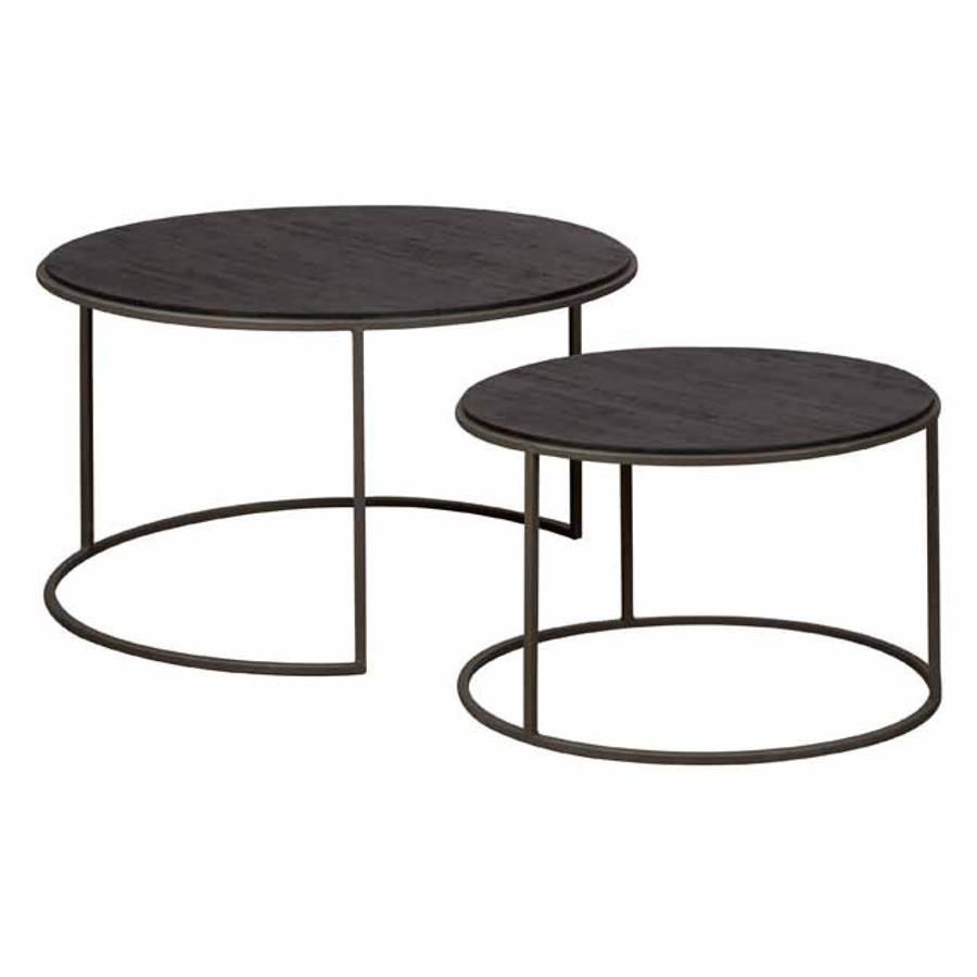 Spello bijzettafel set rond vanaf 58 cm - grijs