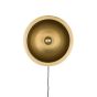 Dudley wandlamp rond L - zwart/goud
