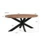 Sturdy eettafel ovaal 160 cm - naturel