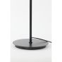 Mellan vloerlamp - mat zwart/glas bruin