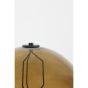 Mellan vloerlamp - mat zwart/glas bruin