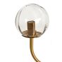 Magdala vloerlamp 3L - glas lichtgrijs/goud