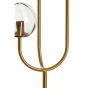 Magdala vloerlamp 3L - glas lichtgrijs/goud