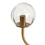 Magdala vloerlamp 4L - glas lichtgrijs/goud