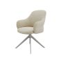Eetkamerstoel Bern 61x66x91 cm - naturel bouclé | taupe metaal